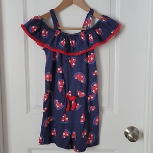 Girls 4th of July Romper